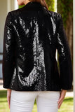 Sequin Nutcracker Long Sleeve Blazer - Trendsi