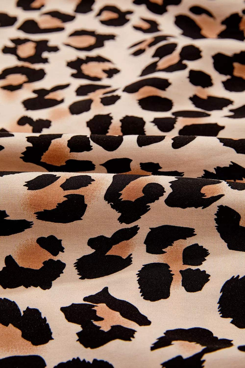Leopard Print Tie-Neck Blouse - Trendsi - Flyclothing LLC