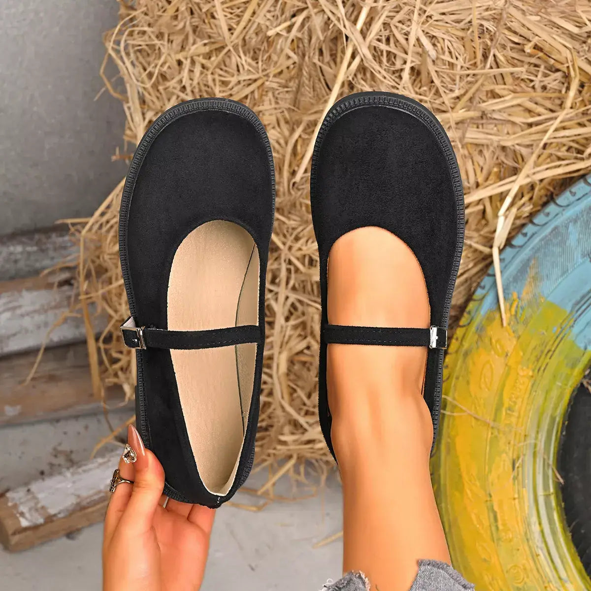 Round Toe Slip-Ons - Trendsi - Flyclothing LLC