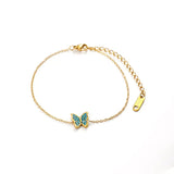 18K Gold-Plated Butterfly Adjustable Bracelet - Trendsi - Flyclothing LLC