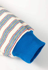Striped Johnny Collar Long Sleeve Sweatshirt - Trendsi - Flyclothing LLC