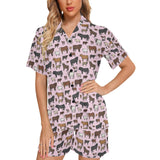 Baha Ranch Pink Cattle Ranch Women's Western Pajama Set