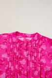 Drawstring Printed Short Sleeve Midi Dress - Trendsi