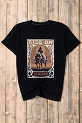 Graphic Round Neck Short Sleeve T-Shirt - Trendsi - Flyclothing LLC