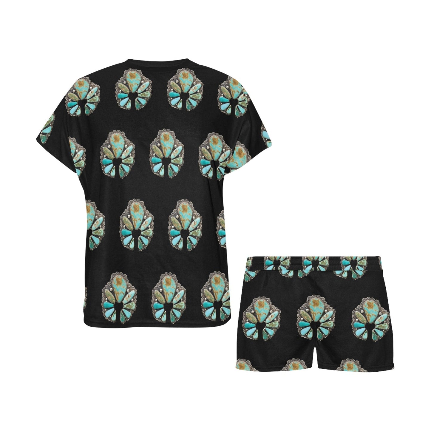 Baha Ranch Turquoise Naja Women's Pajama Short Set