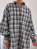 Plaid Button Up Long Sleeve Shirt - Trendsi - Flyclothing LLC