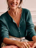 Button Down Long Sleeve Sweater - Trendsi - Flyclothing LLC