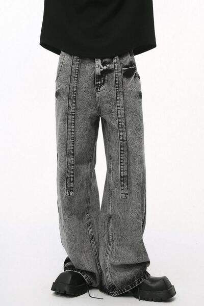 Wide Leg Jeans with Pockets - Trendsi - Flyclothing LLC