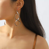 Alloy Spiral Drop Earrings - Trendsi - Flyclothing LLC