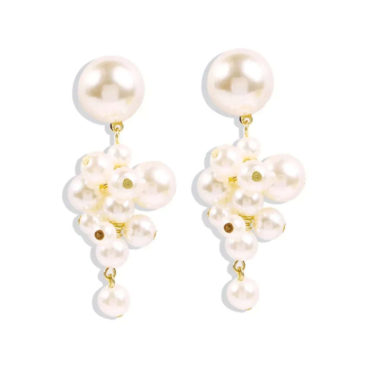 Pearl Cluster Dangle Earrings - Trendsi - Flyclothing LLC