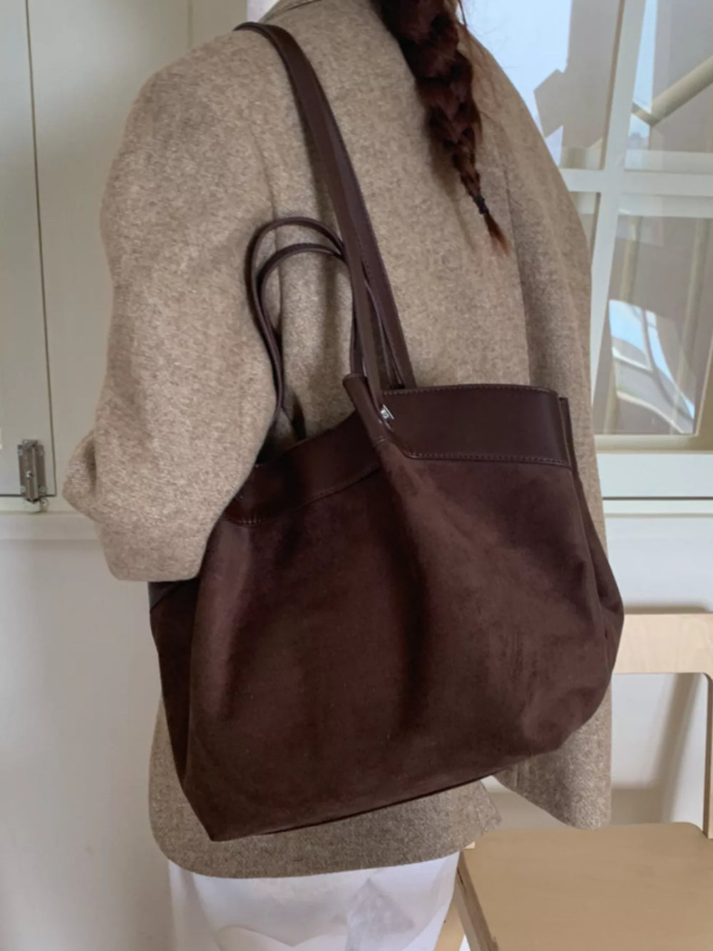 Lightweight Classic Color Tote Bag - Trendsi - Flyclothing LLC