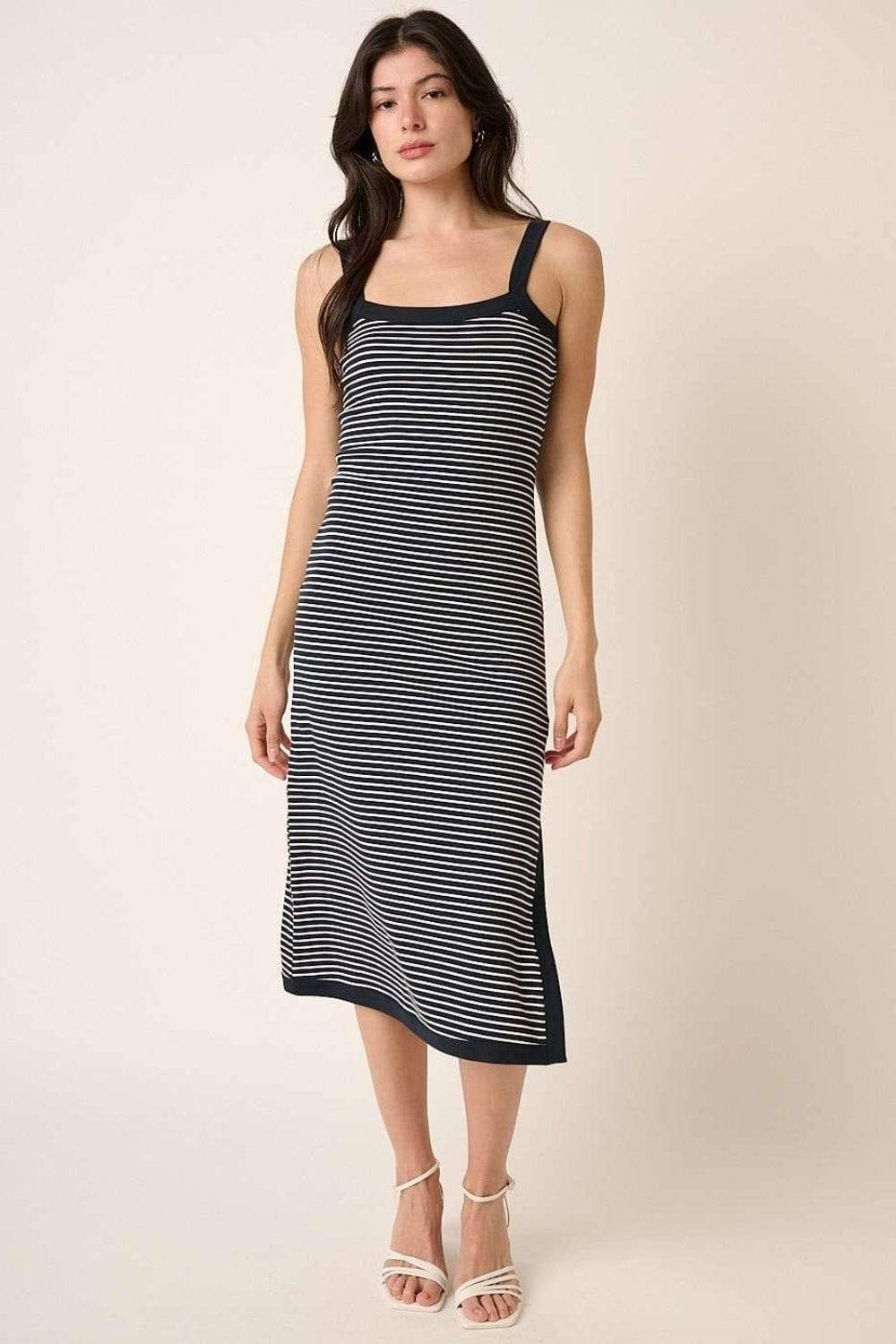 Mittoshop Contrast Striped Midi Cami Dress - Trendsi - Flyclothing LLC