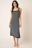 Mittoshop Contrast Striped Midi Cami Dress - Trendsi