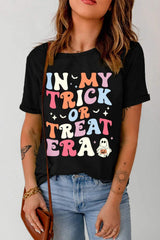 Letter Graphic Round Neck Short Sleeve T-Shirt - Trendsi - Flyclothing LLC