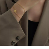 18K Gold-Plated Double Layered Bracelet - Trendsi - Flyclothing LLC