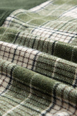 Snap Down Collared Neck Plaid Shacket - Trendsi - Flyclothing LLC