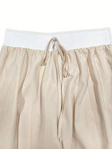 Round Neck Short Sleeve Top and Tied Pants Set - Trendsi - Flyclothing LLC