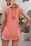 Tied Cutout Grecian Neck Tank - Trendsi - Flyclothing LLC