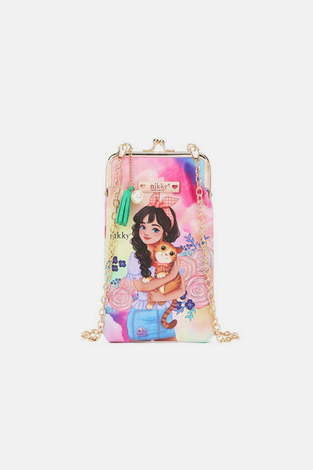 Nicole Lee USA Printed Kisslock Phone and Sunglass Purse - Trendsi - Flyclothing LLC