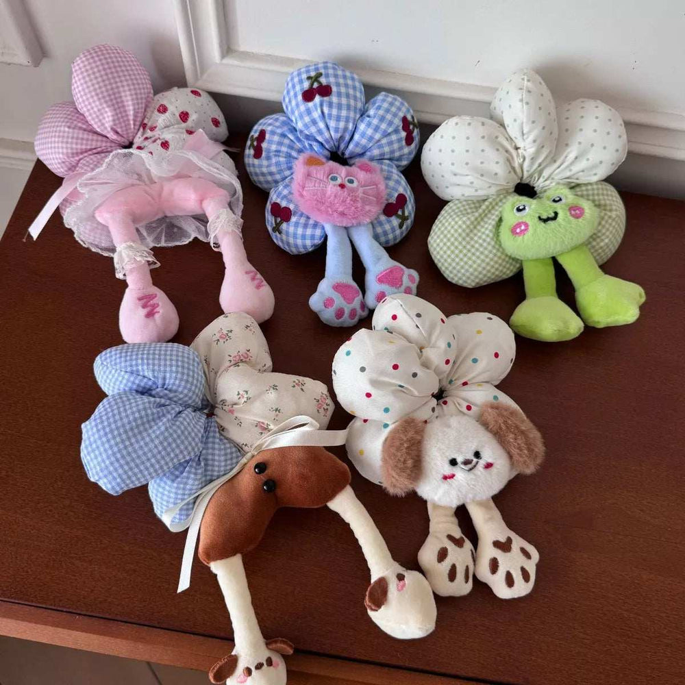 Printed Animal Shaped Hair Scrunchy - Trendsi - Flyclothing LLC