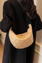 Quilted Adjustable Strap Crossbody Bag - Trendsi