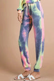 BiBi Tie Dye French Terry Casual Pants - Trendsi