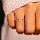 925 Sterling Silver Inlaid Zircon Fish Ring - Trendsi