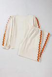 Round Neck Long Sleeve Top and Drawstring Pants Set - Trendsi - Flyclothing LLC