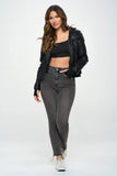 Coalition LA Double Zip Hooded Long Sleeve Jacket - Trendsi