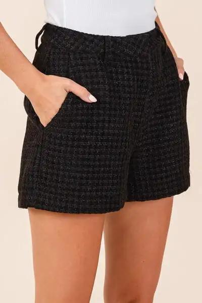 Mittoshop Tweed Classic Shorts with Side Pockets - Trendsi
