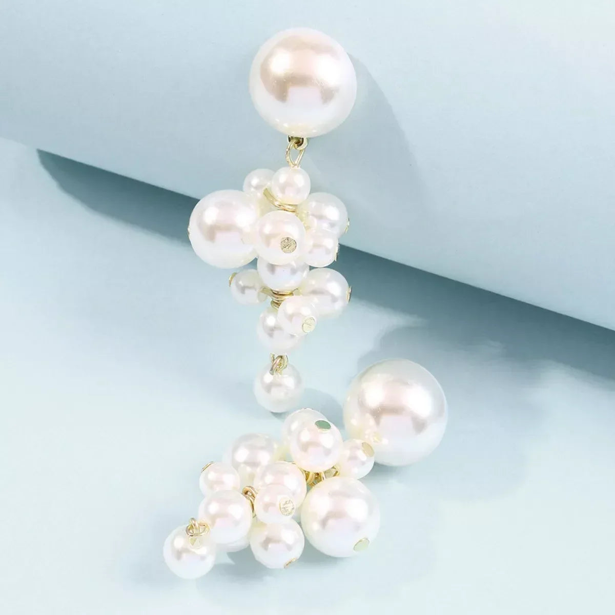 Pearl Cluster Dangle Earrings - Trendsi - Flyclothing LLC