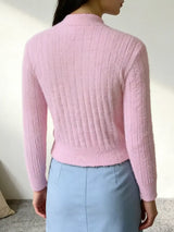 Button Up Ribbed Knit Cardigan - Trendsi - Flyclothing LLC