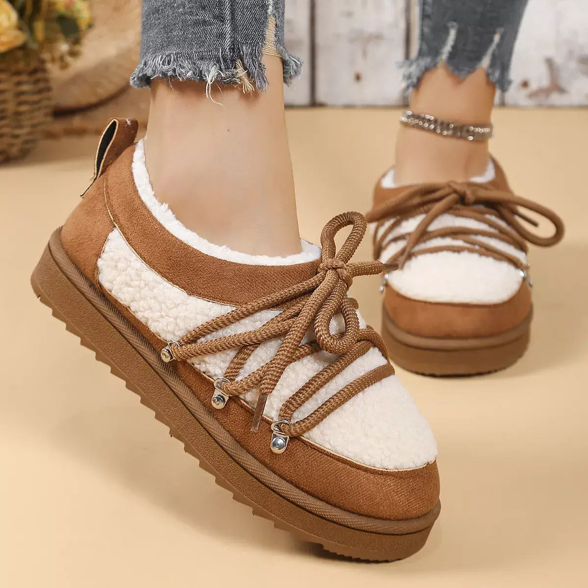 Lace-Up Ankle Boots - Trendsi - Flyclothing LLC