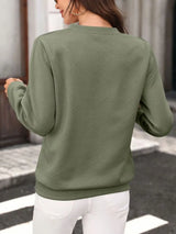 Textured Quarter-Zip Sweatshirt - Trendsi - Flyclothing LLC