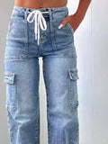 Washed Jeans with Pockets - Trendsi