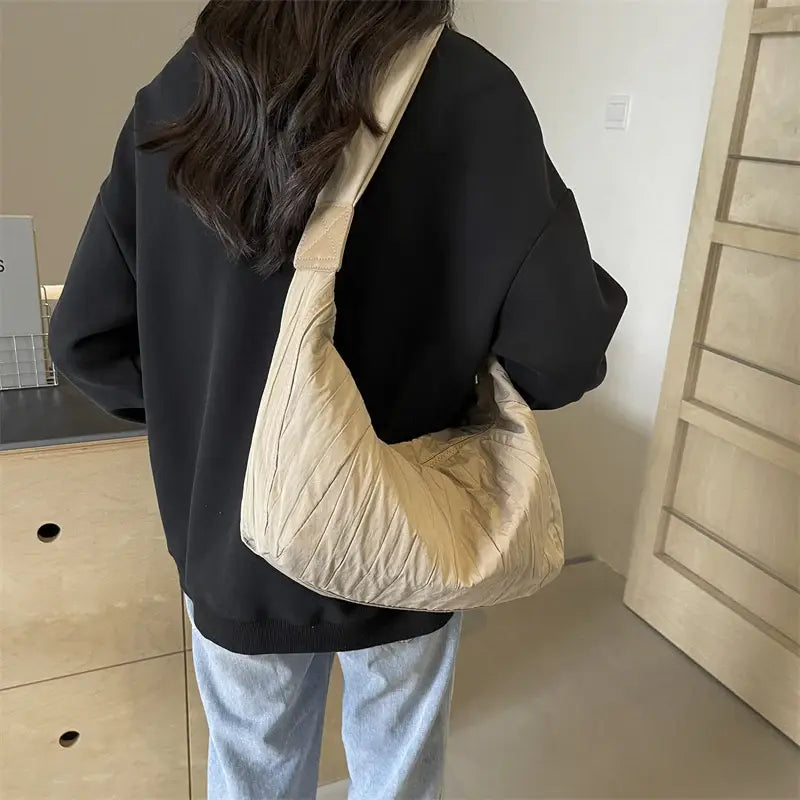 Pleated Dumpling Crossbody Bag - Trendsi - Flyclothing LLC