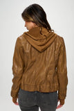 Coalition LA Double Zip Hooded Long Sleeve Jacket - Trendsi