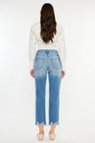 Kancan Distressed Frayed Hem Cropped Jeans - Trendsi