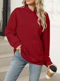 Kangaroo Pocket Long Sleeve Hoodie - Trendsi - Flyclothing LLC