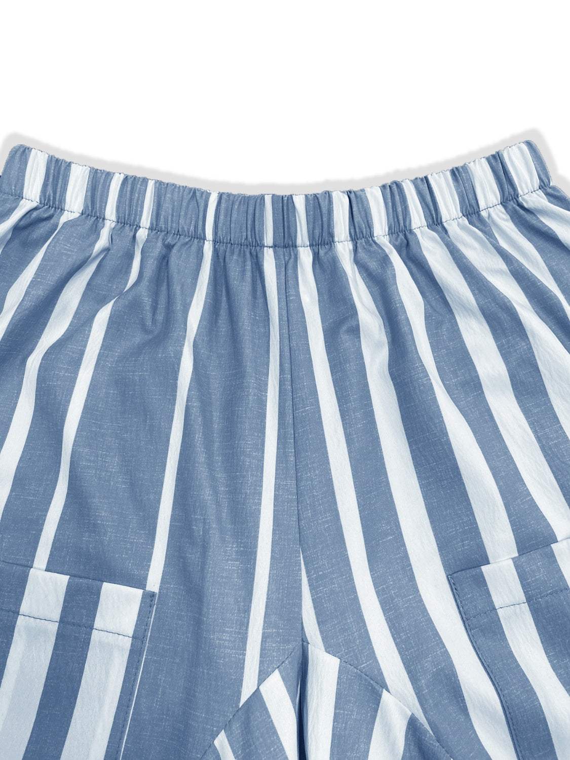 Striped Elastic Waist Wide Leg Pants - Trendsi - Flyclothing LLC