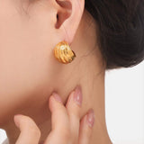Titanium Steel Geometric Shape Earrings - Trendsi - Flyclothing LLC
