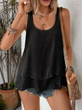 Wide Strap Layered Tank - Trendsi - Flyclothing LLC