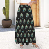 Baha Ranch Turquoise Naja Southwestern Tiered Prairie Maxi Skirt - Baha Ranch Western Wear - Flyclothing LLC