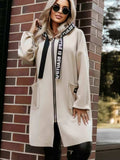 Full Size Casual Hooded Zip-Up Longline Outerwear Plus Size - Trendsi - Flyclothing LLC