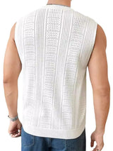 Men's Full Size Eyelet Round Neck Tank Plus Size - Trendsi - Flyclothing LLC