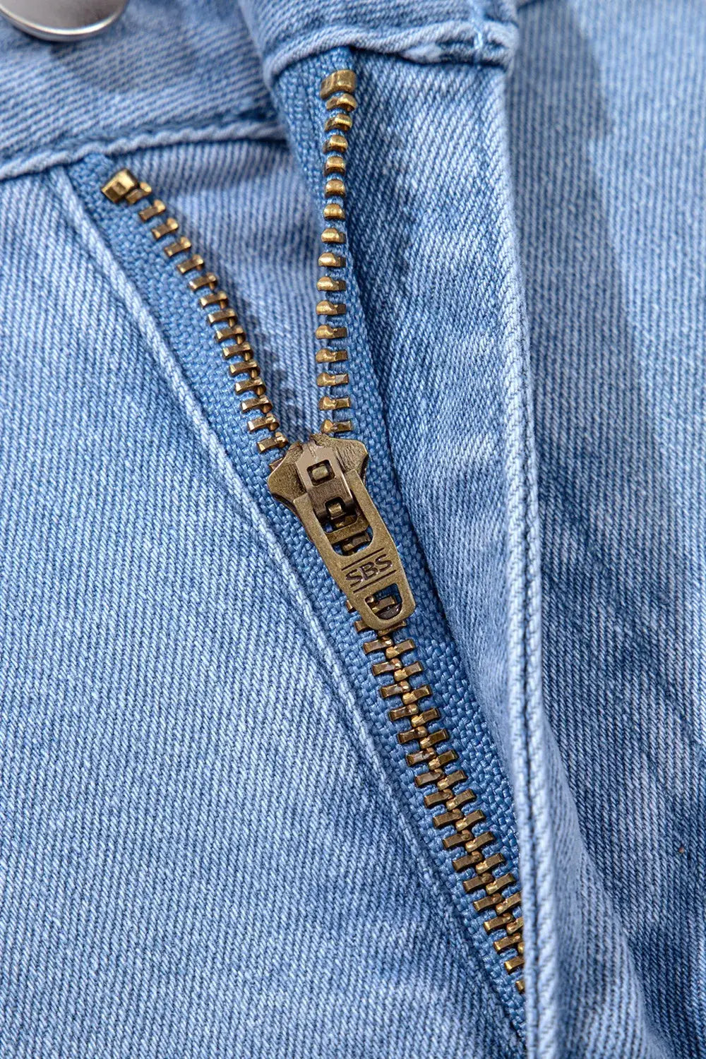 Pleated Patchwork Panel Lightweight Denim Shorts - Trendsi - Flyclothing LLC