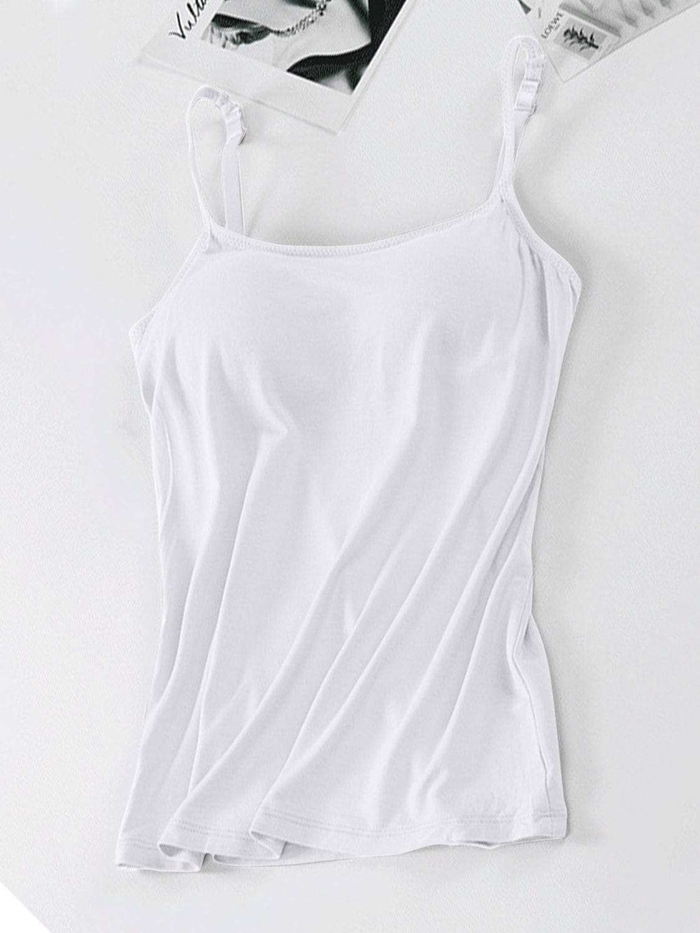 Scoop Neck Adjustable Strap Cami - Trendsi - Flyclothing LLC