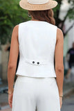 Pocketed Button Up Vest - Trendsi - Flyclothing LLC