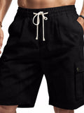 Men's Full Size Drawstring Shorts with Pockets Plus Size - Trendsi