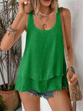 Wide Strap Layered Tank - Trendsi - Flyclothing LLC